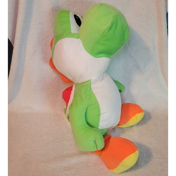 Super Mario Brothers Yoshi Large Plush 22” Stuffed Nintendo 2019 Shell Pocket - Picture 9 of 10